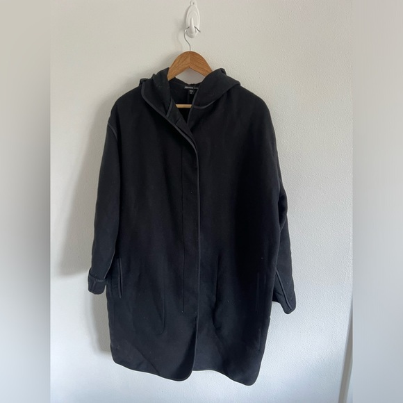 James Perse Wool Hooded Coat, size 3 or L - Picture 3 of 7